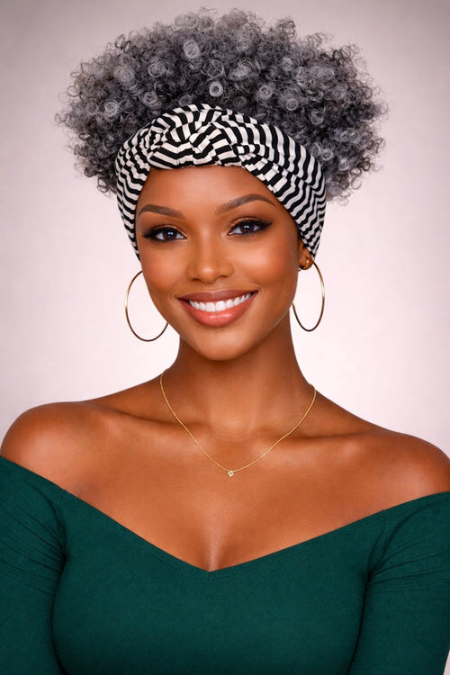 Zuri Kinky Band Wig- Zebra Band Collection