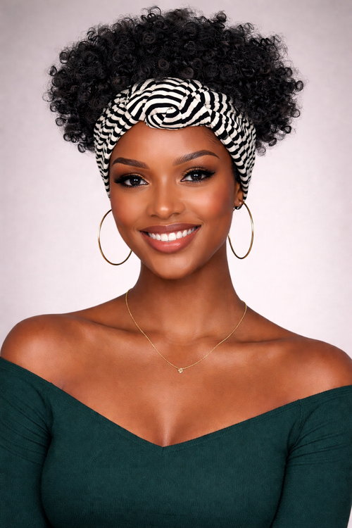Zuri Kinky Band Wig- Zebra Band Collection
