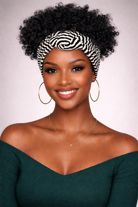Zuri Kinky Band Wig- Zebra Band Collection