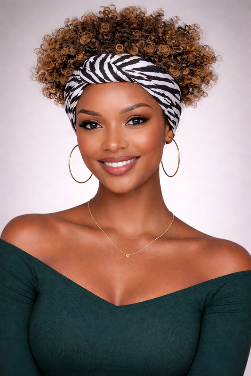 Zuri Kinky Band Wig- Zebra Band Collection